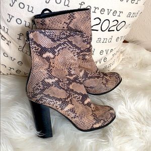 Snakeskin Heeled Boots